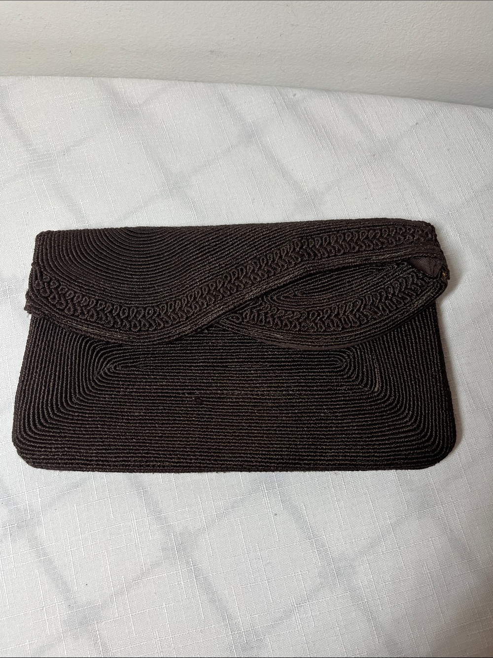 Brown Woven Envelope Clutch
Unique